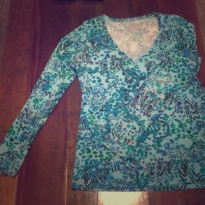 Long Sleeve V Neck Lilly Pulitzer